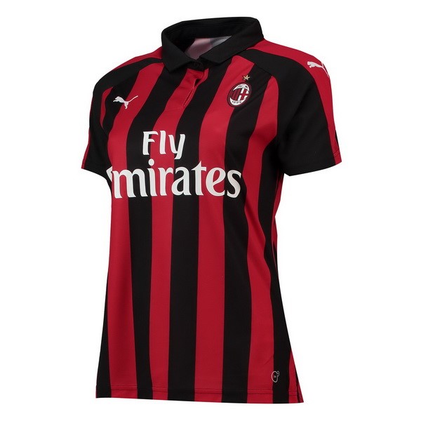 Camiseta AC Milan Primera equipo Mujer 2018-19 Rojo Negro